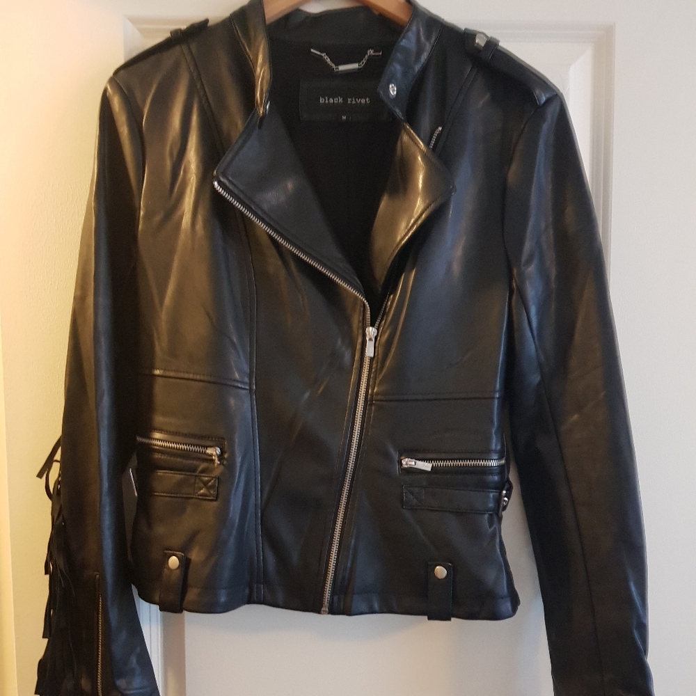Black Rivet faux leather jacket